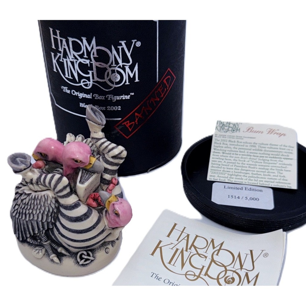 Harmony Kingdom Black Box Banned BUM WRAP Goth Morbid Trinket Box LE 1514/5000